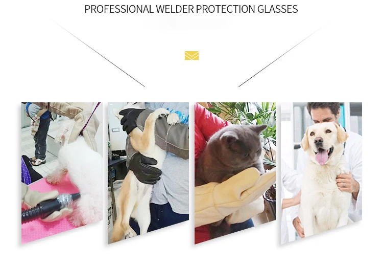 Guantes para perros y gatos resistentes a mordeduras y arañazos, protección para el manejo de animales, tendones fuertes, baño de animales, suministros de aseo impermeables - Imagen 13