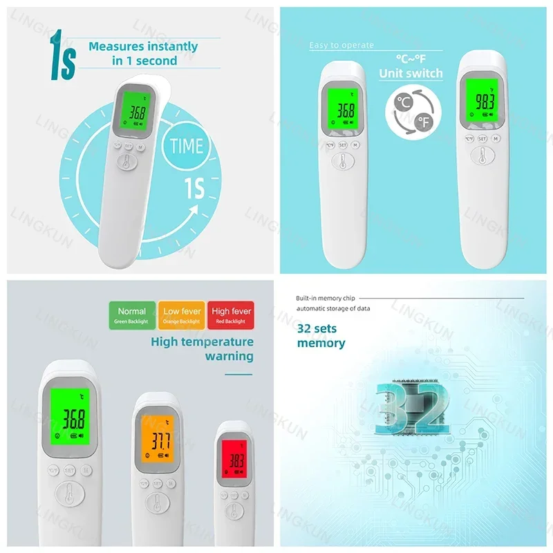 Termómetro infrarrojo digital para mascotas, medición rápida de temperatura, termómetro médico portátil sin contacto para mascotas. - Imagen 26