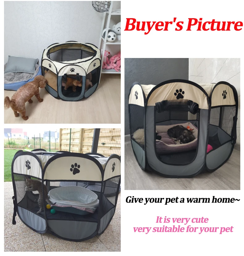 Tienda de campaña desmontable para mascotas de verano, tamaño S/M/L, para sala de partos de gatos, cama para perros al aire libre - Imagen 6