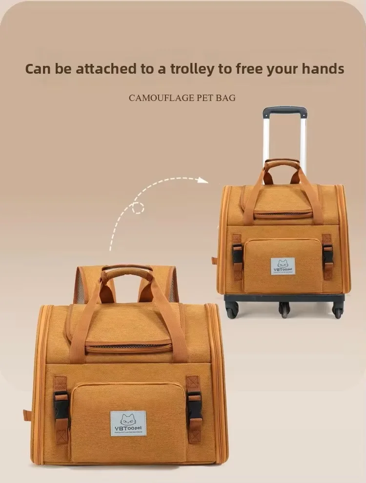 Mochila para gatos expandible de gran capacidad, transportín para perros y gatos pequeños y medianos, aprobada por aerolíneas, bolsa de viaje transpirable. - Imagen 15