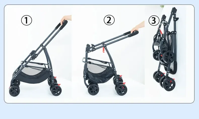 Cochecitos para mascotas 3 en 1, ligeros y plegables, diseñados específicamente para pasear perros, bebés, perros medianos y pequeños, gatos y para uso en exteriores. - Imagen 26