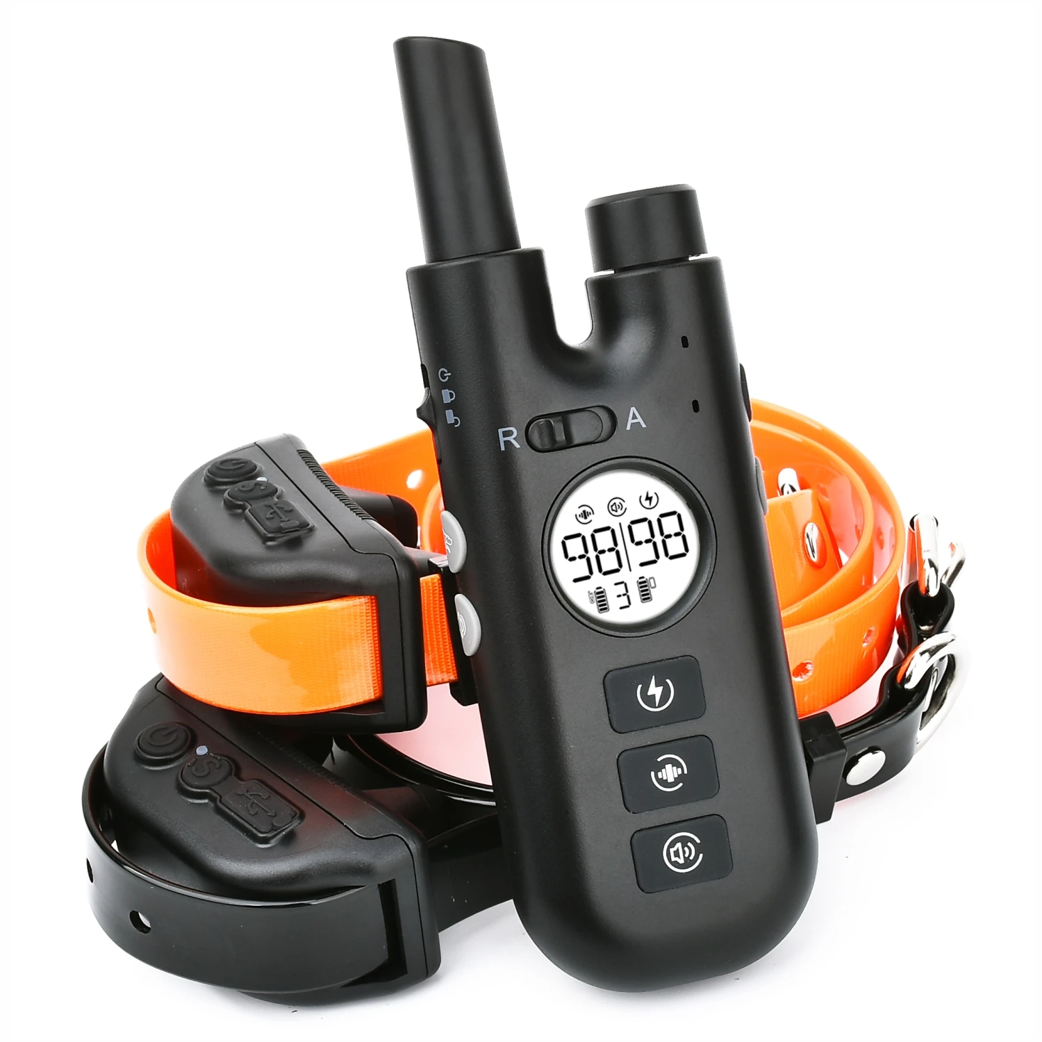 Collar antiladridos 2 en 1 para adiestramiento canino, collar antiladridos recargable de 800 m, collar eléctrico para perros con control remoto, resistente al agua. - Imagen 9