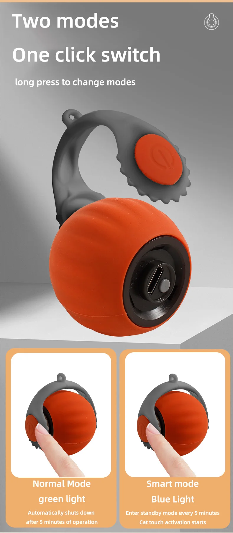 Juguete interactivo para gatos con bola rodante automática - Imagen 13