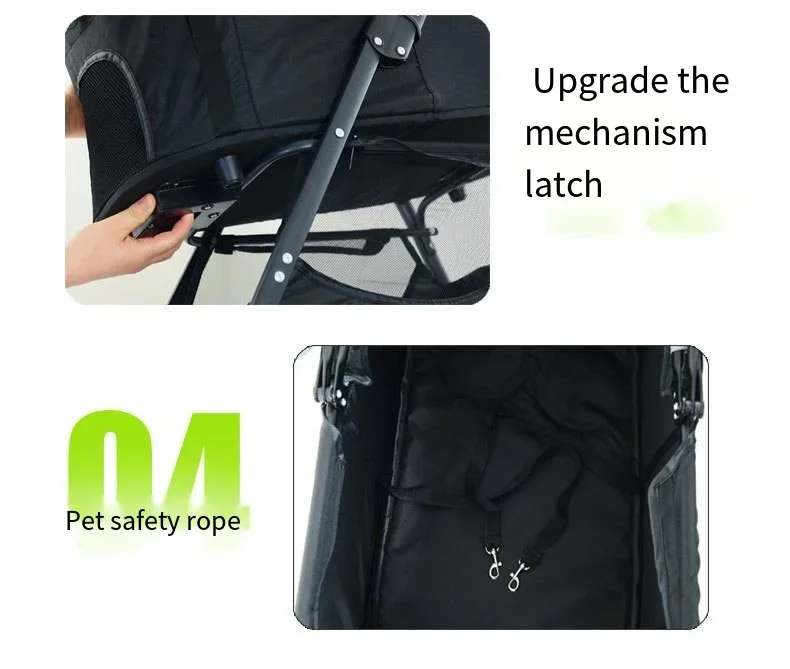 Cochecitos para mascotas 3 en 1, ligeros y plegables, diseñados específicamente para pasear perros, bebés, perros medianos y pequeños, gatos y para uso en exteriores. - Imagen 28