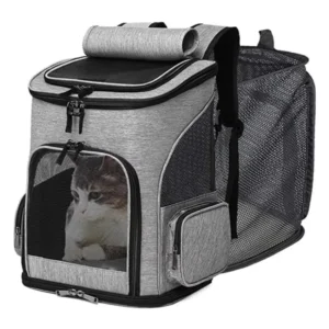 Mochila portátil para gatos, plegable, para perros pequeños y gatos, con doble asa y diseño expandible.