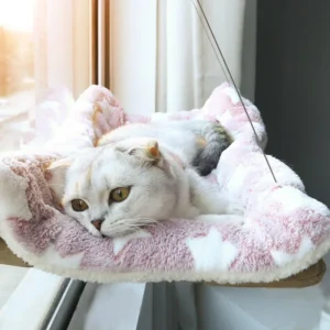 Hamaca para gatos, cama colgante aérea para gatos, casita para gatos, estructura para trepar para gatitos, asiento soleado para ventana, nido, soporta hasta 20 kg.