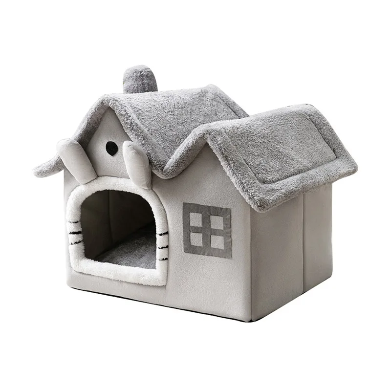 Casa plegable para gatos, cálida para invierno, cama tipo cueva para chihuahua, cesta para gatos pequeños, cama suave y cálida para gatos, caseta para cachorros, sueño profundo. - Imagen 18