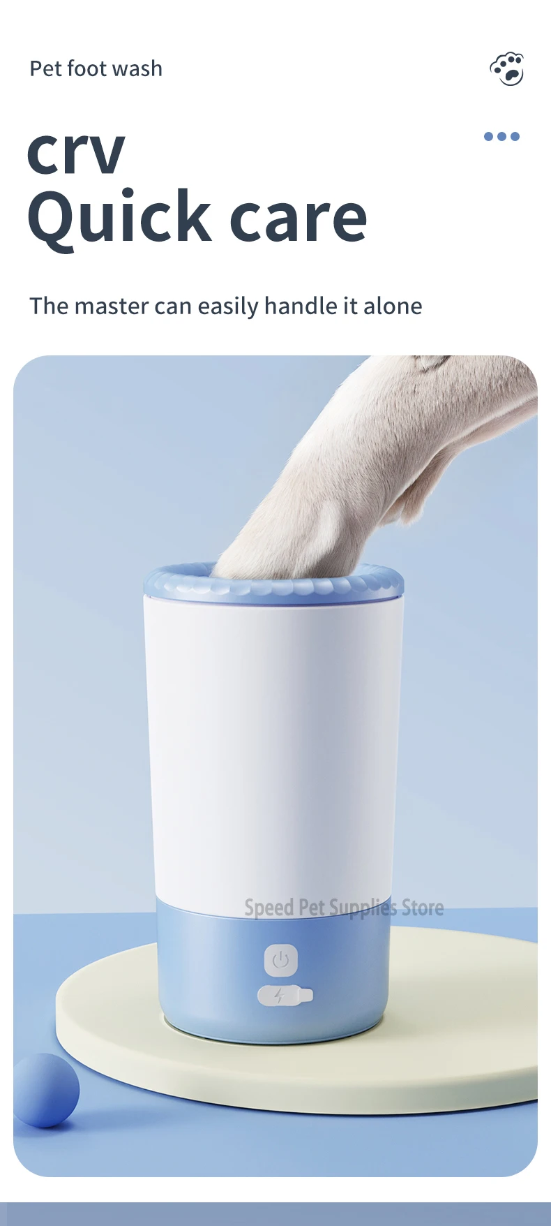 Lavador de patas de mascotas eléctrico, limpiador automático de patas de perros, limpiador rápido de patas de mascotas portátil, silencioso e impermeable. - Imagen 18