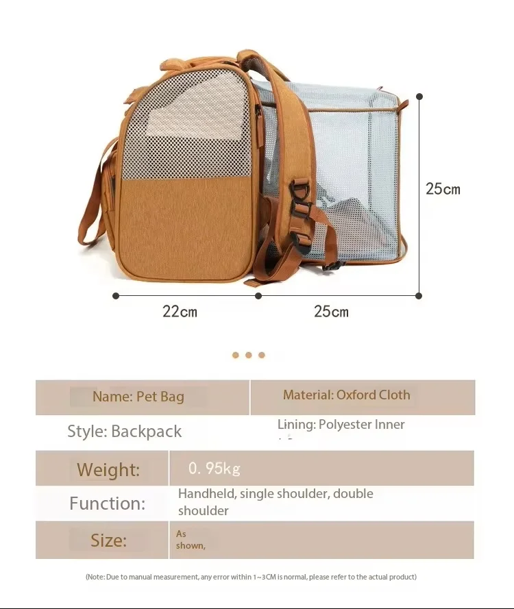 Mochila para gatos expandible de gran capacidad, transportín para perros y gatos pequeños y medianos, aprobada por aerolíneas, bolsa de viaje transpirable. - Imagen 17