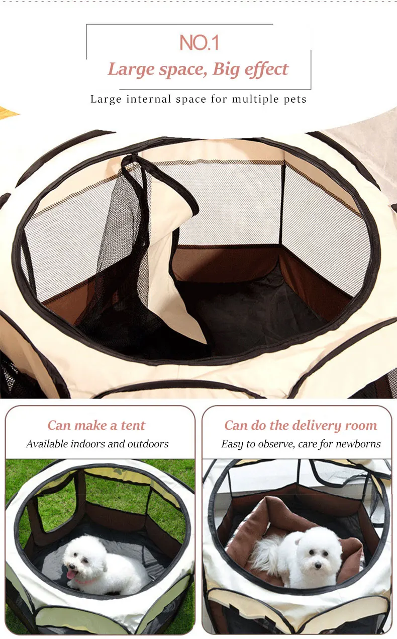 Tienda de campaña desmontable para mascotas de verano, tamaño S/M/L, para sala de partos de gatos, cama para perros al aire libre - Imagen 18