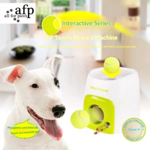 Lanzador automático inteligente de pelotas para perros con recompensa de comida