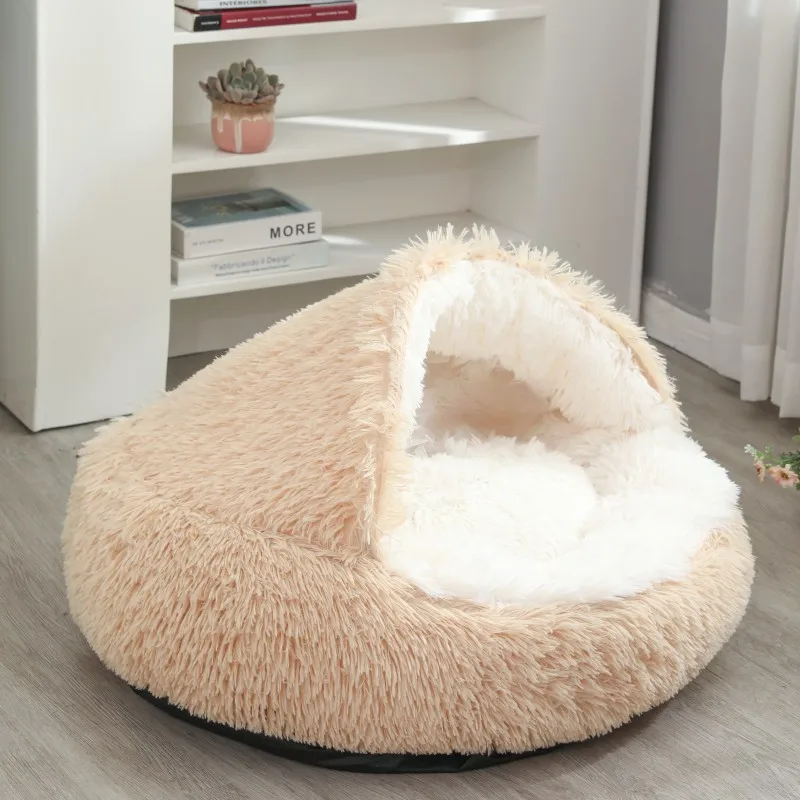 Cama redonda para perros, cama cálida de invierno para gatos, cesta de felpa para perros, cama lavable para mascotas, sofá para perros pequeños, medianos y grandes. - Imagen 29