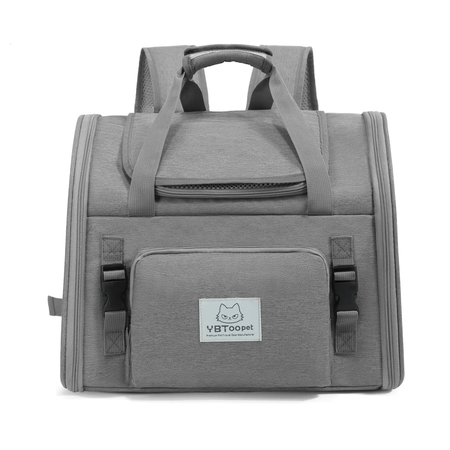 Mochila para gatos expandible de gran capacidad, transportín para perros y gatos pequeños y medianos, aprobada por aerolíneas, bolsa de viaje transpirable. - Imagen 7