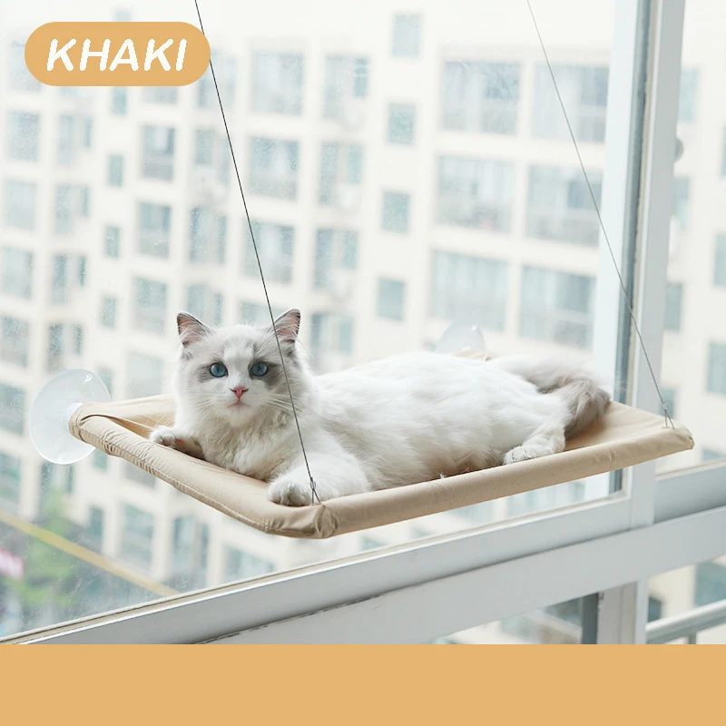 Hamaca para gatos, cama colgante aérea para gatos, casita para gatos, estructura para trepar para gatitos, asiento soleado para ventana, nido, soporta hasta 20 kg. - Imagen 10