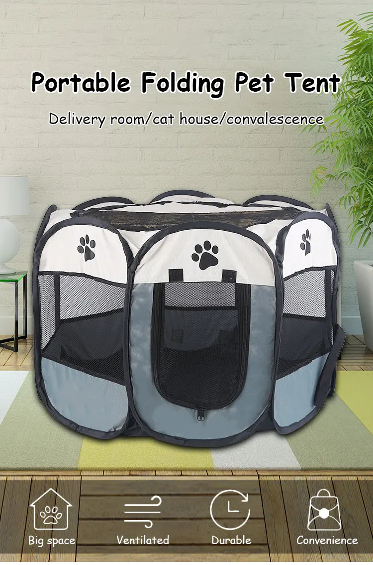 Tienda de campaña desmontable para mascotas de verano, tamaño S/M/L, para sala de partos de gatos, cama para perros al aire libre - Imagen 14