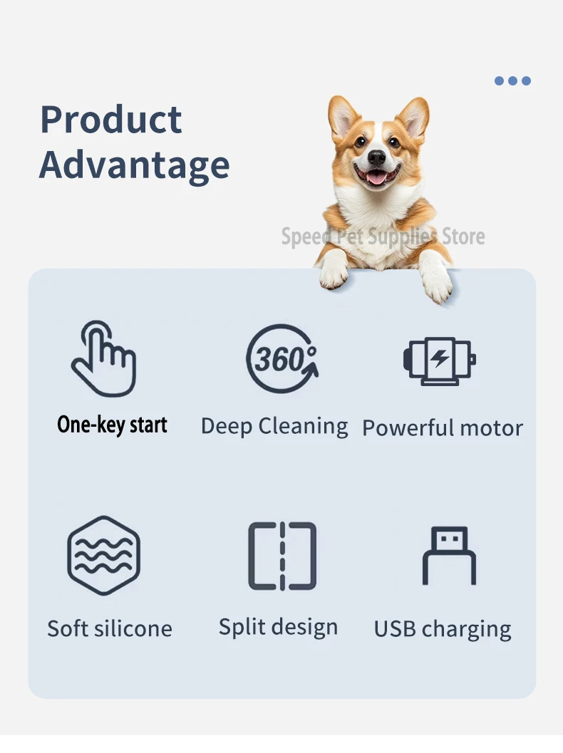 Lavador de patas de mascotas eléctrico, limpiador automático de patas de perros, limpiador rápido de patas de mascotas portátil, silencioso e impermeable. - Imagen 12