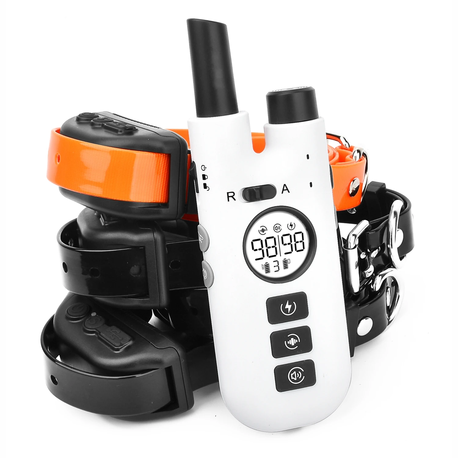Collar antiladridos 2 en 1 para adiestramiento canino, collar antiladridos recargable de 800 m, collar eléctrico para perros con control remoto, resistente al agua. - Imagen 10