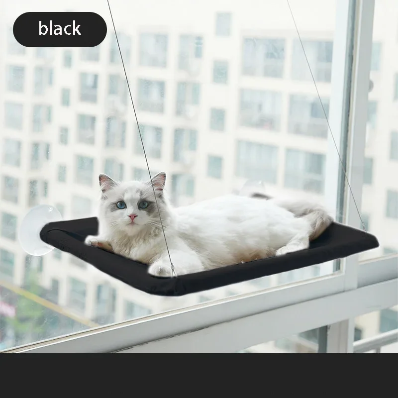 Hamaca para gatos, cama colgante aérea para gatos, casita para gatos, estructura para trepar para gatitos, asiento soleado para ventana, nido, soporta hasta 20 kg. - Imagen 9