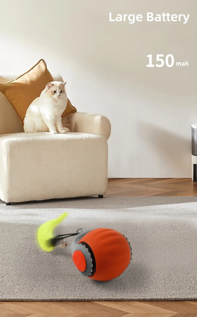 Juguete interactivo para gatos con bola rodante automática - Imagen 14