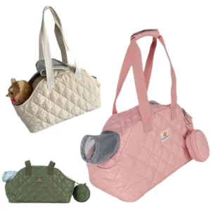 Bolso bandolera portátil para mascotas con transportín transpirable para viajes al aire libre para cachorros, perros y gatos pequeños.