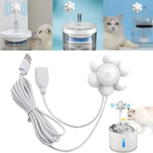 1 fuente de agua inteligente para mascotas con sensor de movimiento, alimentador automático USB con filtro para gatos y perros.