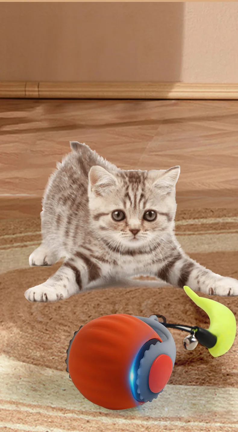 Juguete interactivo para gatos con bola rodante automática - Imagen 11