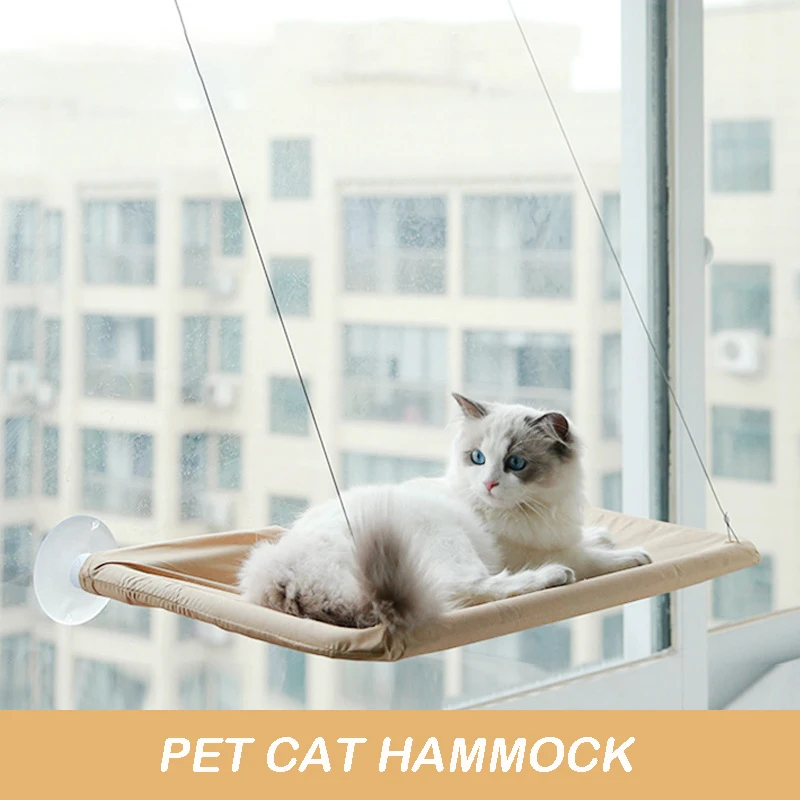 Hamaca para gatos, cama colgante aérea para gatos, casita para gatos, estructura para trepar para gatitos, asiento soleado para ventana, nido, soporta hasta 20 kg. - Imagen 3
