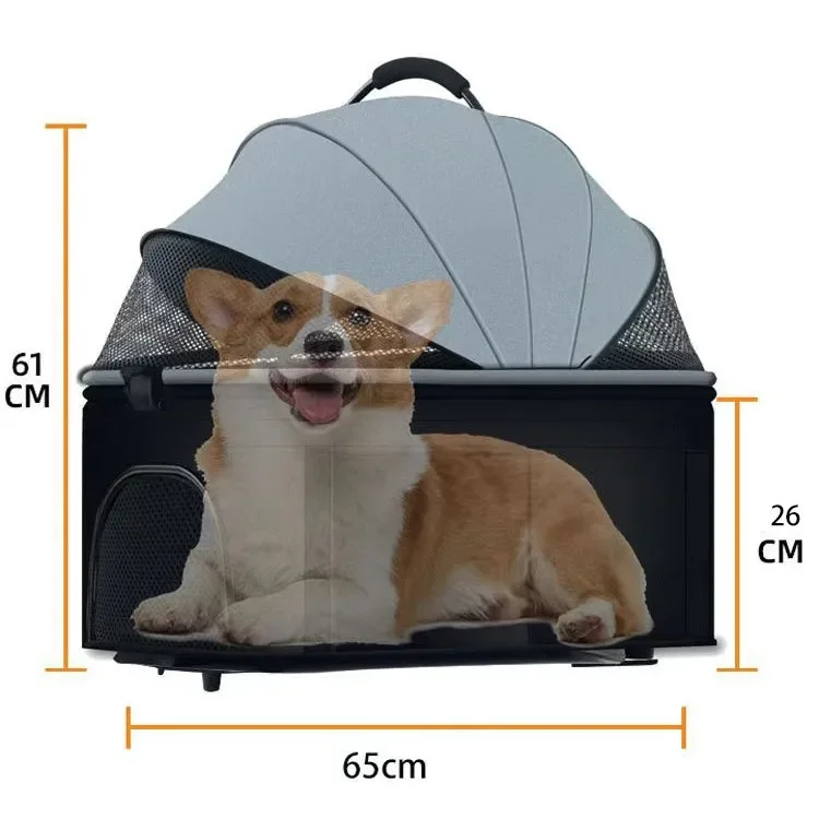 Cochecitos para mascotas 3 en 1, ligeros y plegables, diseñados específicamente para pasear perros, bebés, perros medianos y pequeños, gatos y para uso en exteriores. - Imagen 6