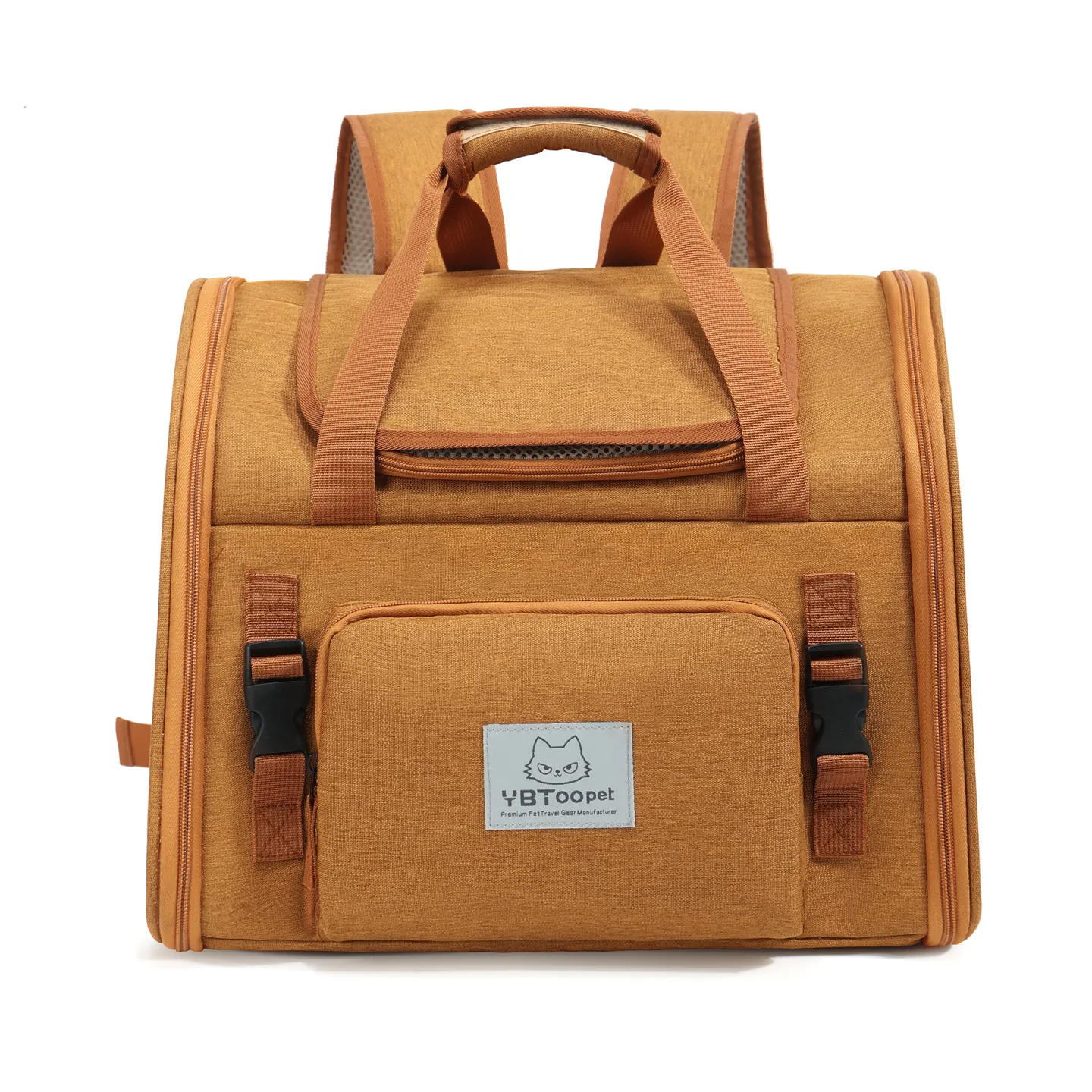 Mochila para gatos expandible de gran capacidad, transportín para perros y gatos pequeños y medianos, aprobada por aerolíneas, bolsa de viaje transpirable. - Imagen 8