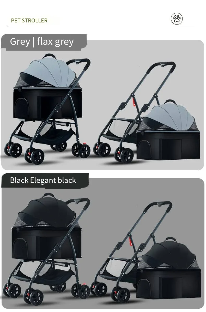 Cochecitos para mascotas 3 en 1, ligeros y plegables, diseñados específicamente para pasear perros, bebés, perros medianos y pequeños, gatos y para uso en exteriores. - Imagen 29
