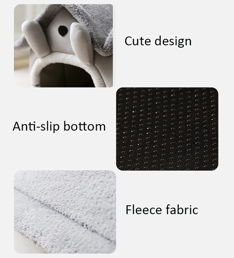 Casa plegable para gatos, cálida para invierno, cama tipo cueva para chihuahua, cesta para gatos pequeños, cama suave y cálida para gatos, caseta para cachorros, sueño profundo. - Imagen 17