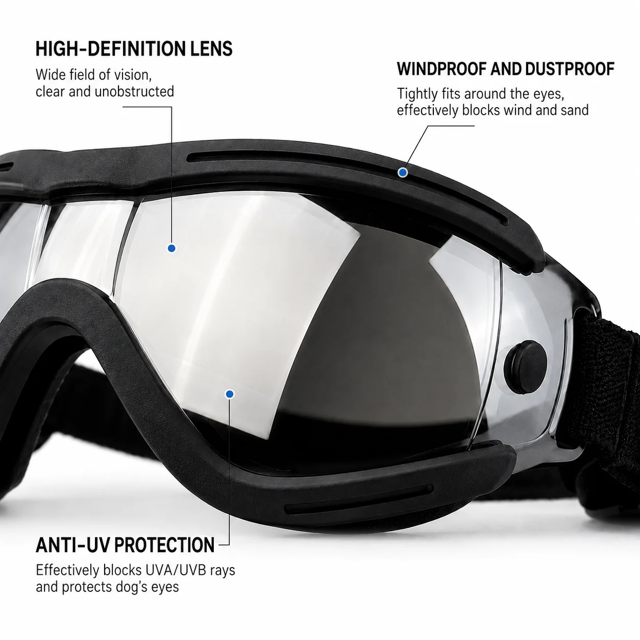 Gafas de sol con protección UV para perros y gatos. Gafas de sol con protección refrescante para perros pequeños y medianos. - Imagen 5