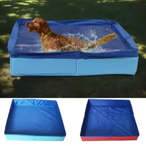 Piscina plegable de PVC para mascotas, piscina infantil antideslizante no inflable para perros, bañera para cachorros, gatos y otros animales.