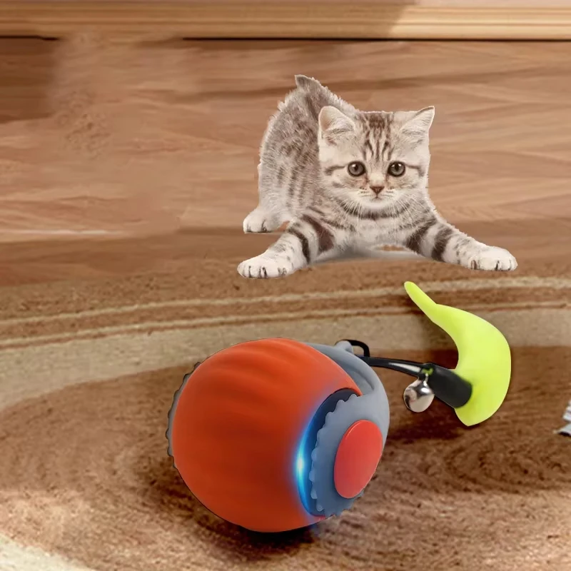 Juguete interactivo para gatos con bola rodante automática - Imagen 2