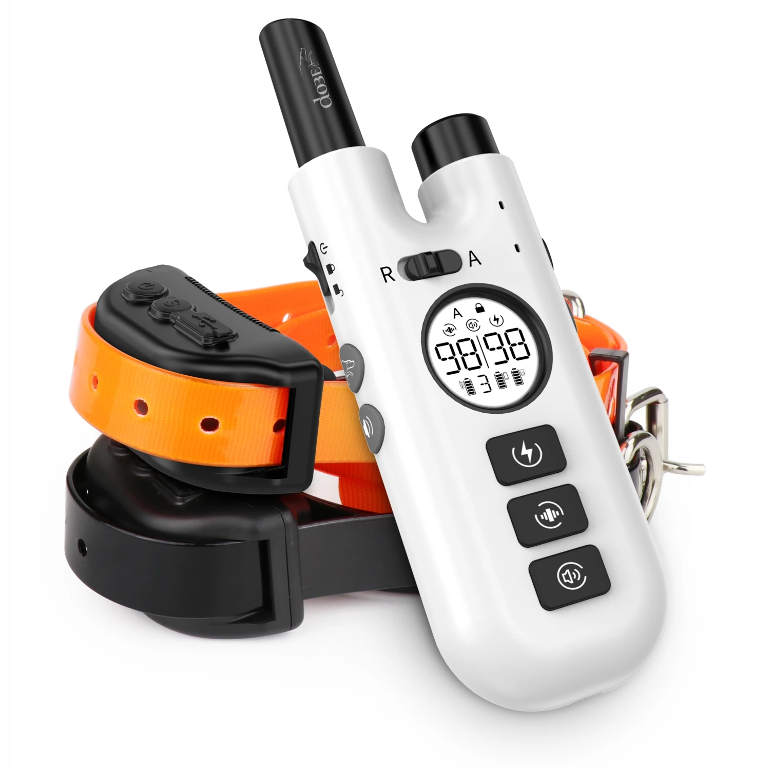 Collar antiladridos 2 en 1 para adiestramiento canino, collar antiladridos recargable de 800 m, collar eléctrico para perros con control remoto, resistente al agua. - Imagen 11