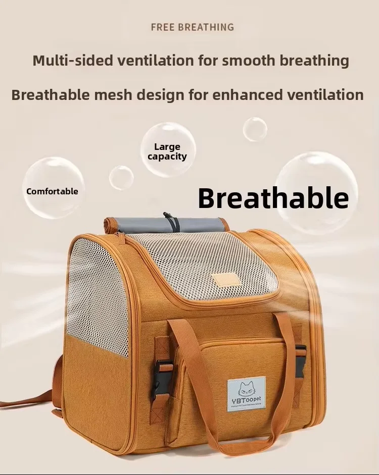 Mochila para gatos expandible de gran capacidad, transportín para perros y gatos pequeños y medianos, aprobada por aerolíneas, bolsa de viaje transpirable. - Imagen 11