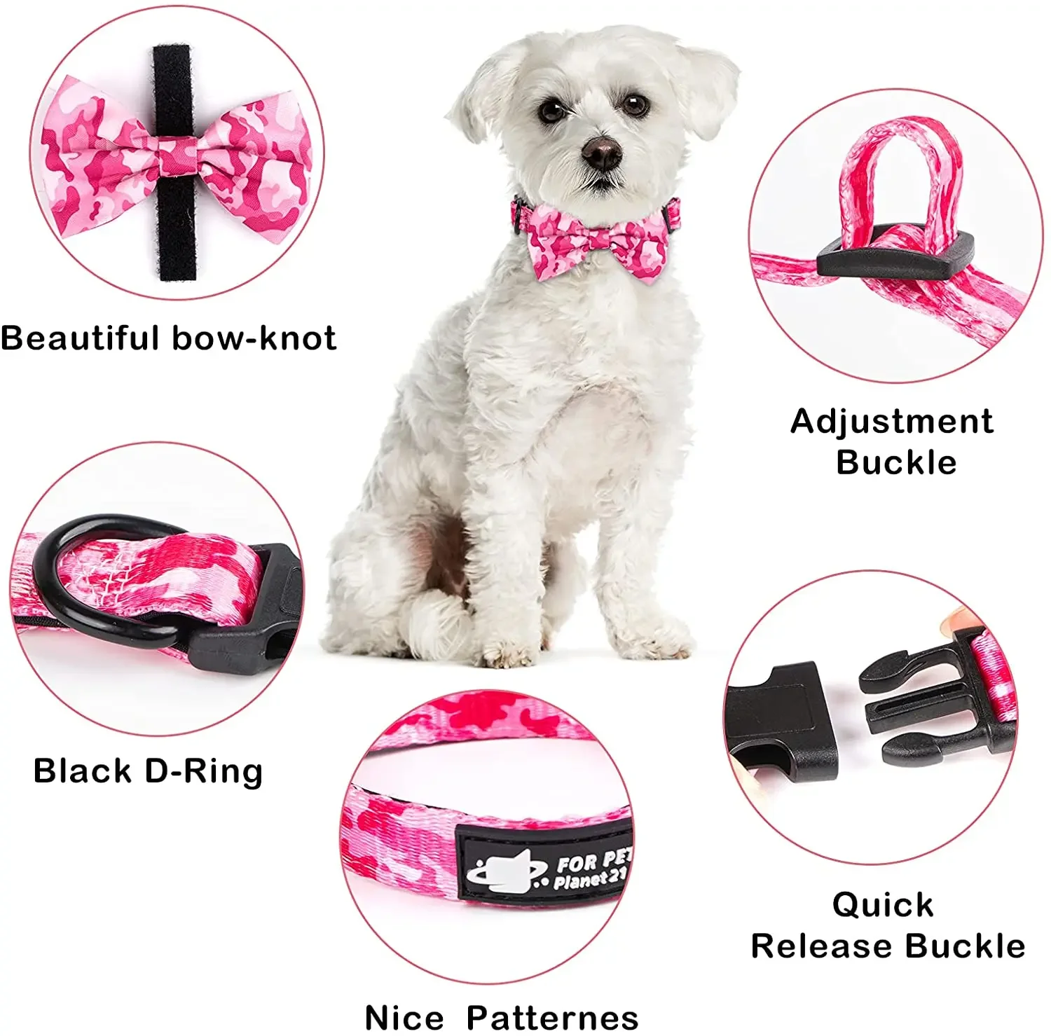 Conjunto de arnés para perros que incluye chaleco, arnés, collar, correa, pañuelo, bufanda, bolsa para excrementos y accesorios para mascotas (gatos y perros). - Imagen 15