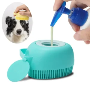 Accesorios para mascotas: cepillo masajeador para champú de perros, peine masajeador para cachorros y gatos, cepillo de ducha para el baño, cepillos suaves