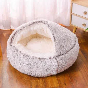 Cama redonda para perros, cama cálida de invierno para gatos, cesta de felpa para perros, cama lavable para mascotas, sofá para perros pequeños, medianos y grandes.