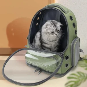 Bolsa transportadora para gatos, mochila de viaje para exteriores para gatos y perros pequeños, bolsa de transporte transpirable para gatos, suministros para mascotas, transparente