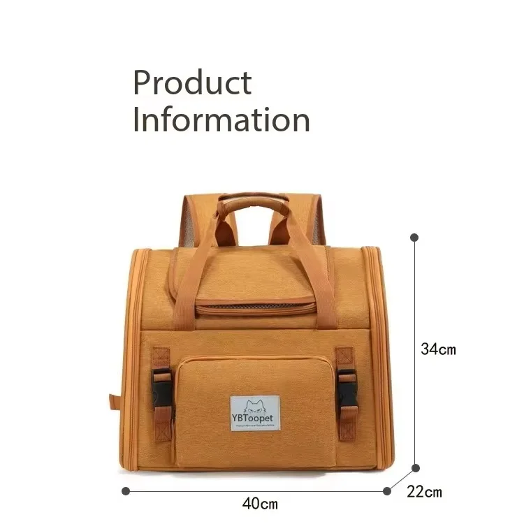 Mochila para gatos expandible de gran capacidad, transportín para perros y gatos pequeños y medianos, aprobada por aerolíneas, bolsa de viaje transpirable. - Imagen 16