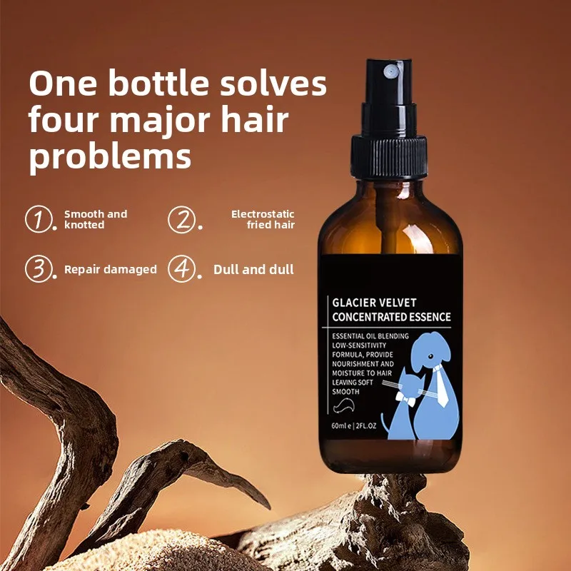 Spray para el cuidado del pelo de mascotas, antiestático, brillante, sin necesidad de enjuague, desenredante, con aceite esencial y desodorizante. - Imagen 2