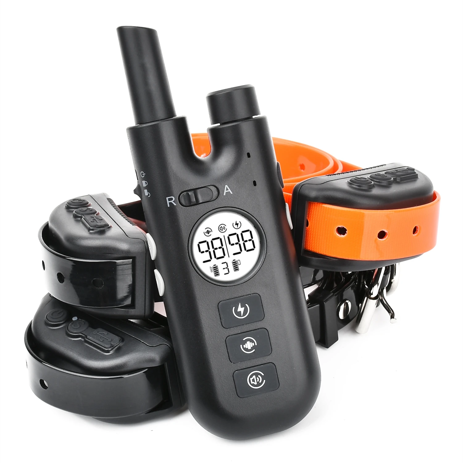 Collar antiladridos 2 en 1 para adiestramiento canino, collar antiladridos recargable de 800 m, collar eléctrico para perros con control remoto, resistente al agua. - Imagen 7